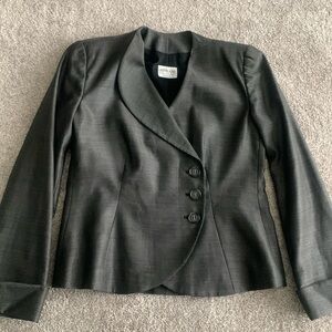 Armani Collezioni grey wool/silk skirt suit set